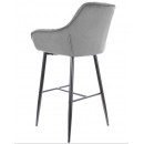 Стул барный SIGNAL CHERRY H-1 Velvet Bluvel 14 серый/черный